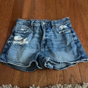 American Eagle Outfitters Ripped Blue Jean Shorts